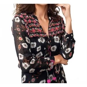 NEW EMILY LOVELOCK daisy floral print blouse